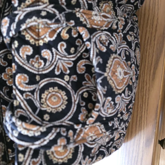 Vera Bradley Gold and Black Floral Tote Bag - Picture 2 of 5